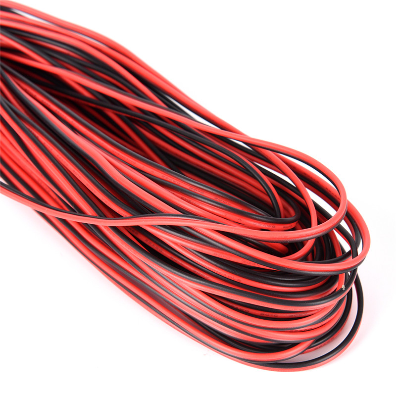 Cable eléctrico para motocicleta, conector rojo/negro para luz Led duradera, 10m, 2 pines, 1 ud.