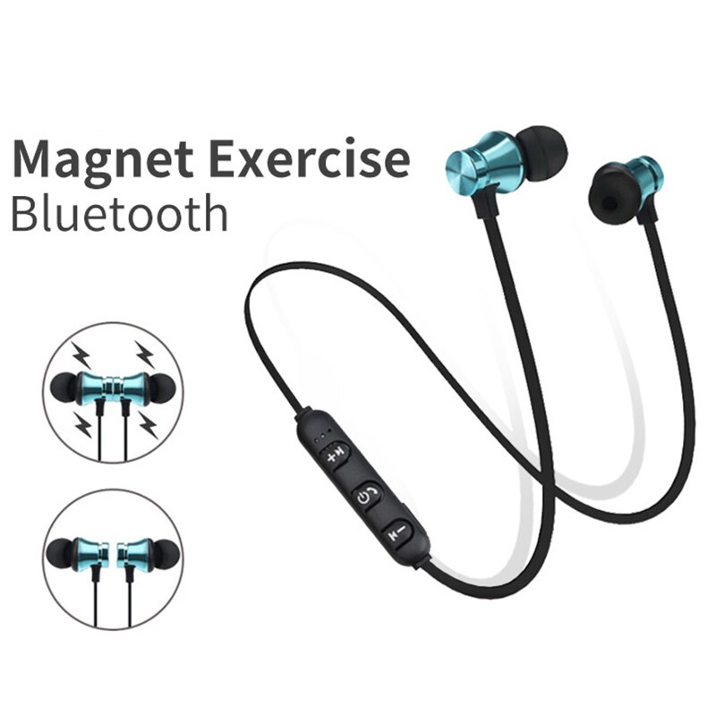 nieuw XT-11 Draadloze Bluetooth Magnetische Oortelefoon Sport Hoofdtelefoon Stereo Bass Muziek Oortjes met Microfoon Headset voor iphone