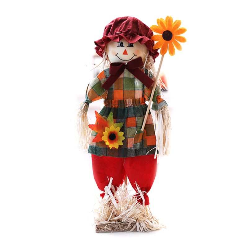 Vogelverschrikker Ornamenten Staande Stro Pop Desktop Layout Home Halloween Decoratie: Rood