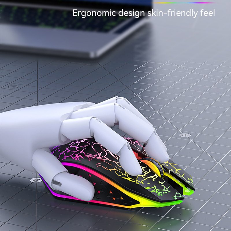 Souris de jeu sans fil Rechargeable 2.4GHz USB souris Bluetooth souris ergonomique silencieuse e-sports rétro-éclairage souris PC pour ordinateur