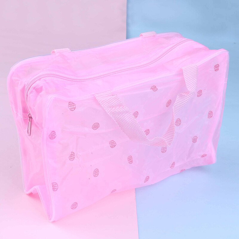 Clear Transparent Plastic PVC Travel Makeup Bag Cosmetic Toiletry Zip Bag Pouch