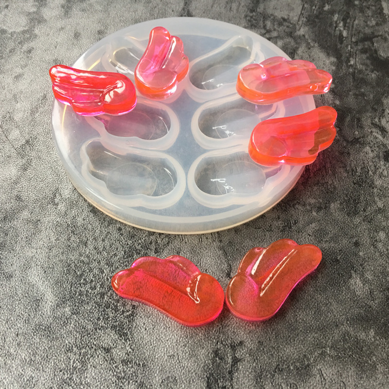 Crystal glue round / wing mold DIY gem glass silicone mold