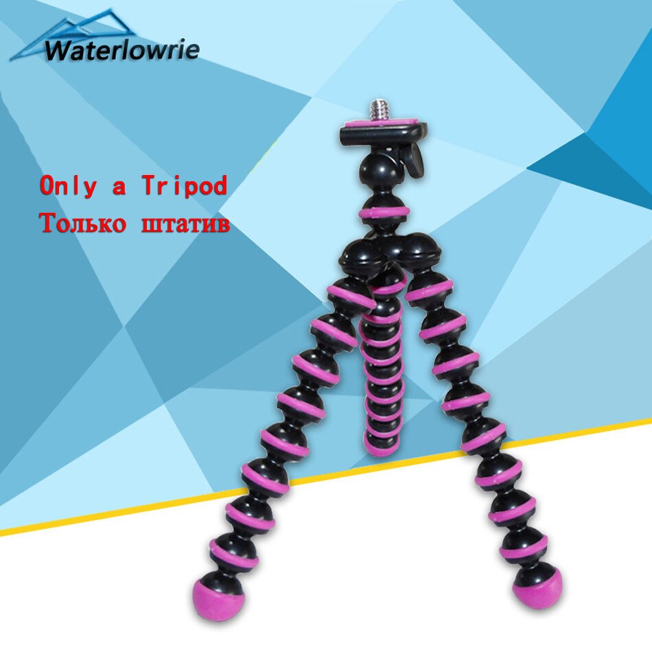 Mini Flexibele Octopus Statief Voor Mobiele Telefoon Samsung Xiaomi Huawei Iphone Actie Camera Voor Gopro Sjcam Yi Universele Houder: Only Black Tripod