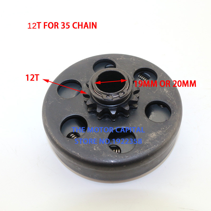 Embrague automático centrífugo para minibicicleta GO Kart, 10t, 11t, 12t, 13t, 18t, 16mm, 19mm, 20mm, 35 link, 420 link, 428