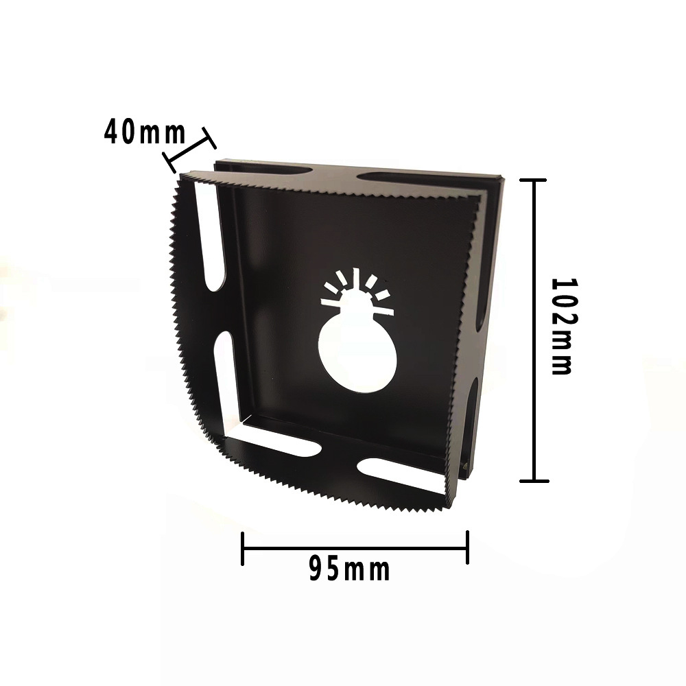 Square Slot Cutter Woodworking Square Hole Cutter Saw Tool Gypsum Board Slotter Drill Bit Hole Puncher Woodworking Tools: 95x102mm black 2