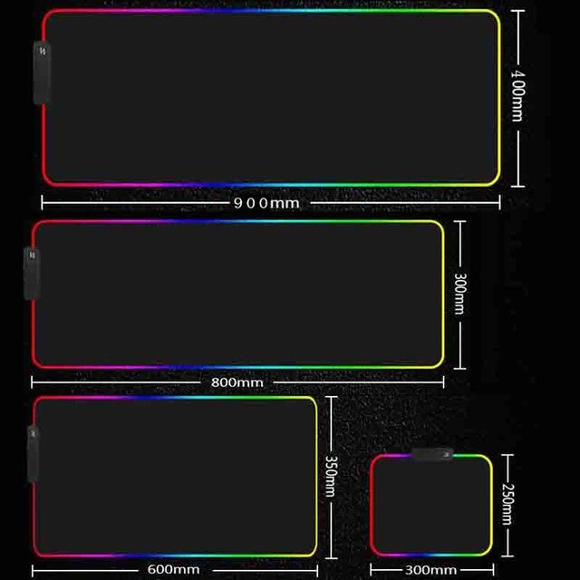 Glowing RGB Mouse Pads Solar System Background HD Printed Durable Desktop Mice Mats for PC Laptop Gamer Accessories