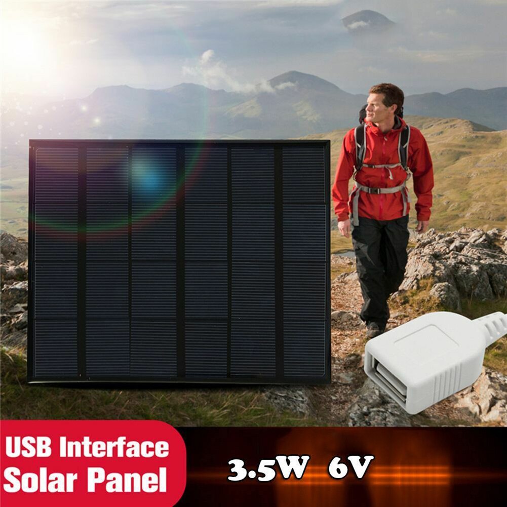 Solpanel system oplader 3.5w 6v opladning til mobiltelefon power bank camping dnj 998
