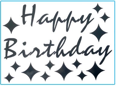 1pc adesivi per feste di buon compleanno per palloncini trasparenti trasparenti Bobo palloncini lettere decalcomanie forniture per feste di compleanno: 26