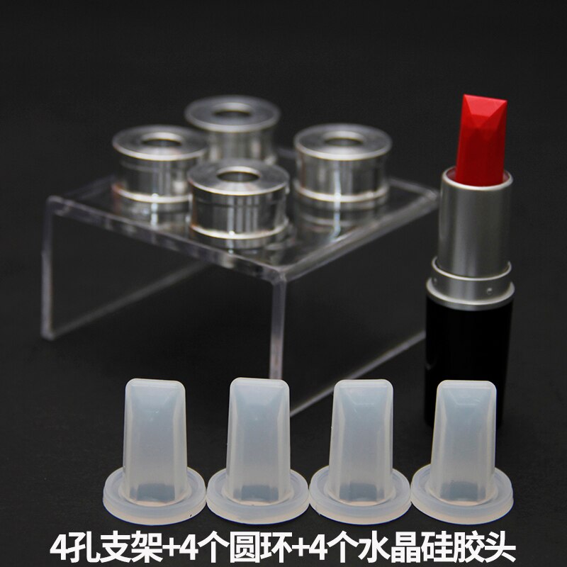 4 teile/satz Herstellung manuelle lippenstift bilden diy/anfänger lippenstift bilden/Neue Silikon Lippenstift bilden Aluminium Ring bilden Halfter: 8