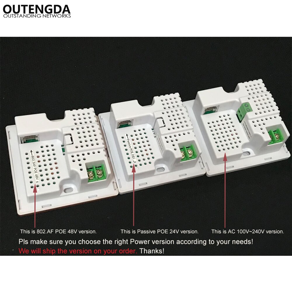 Draadloze In Muur Ap Router RJ45 802.3af Poe AC100-240V Power Wifi Access Point Met Usb Opladen Telefoon RJ11 Op-off Switch Box