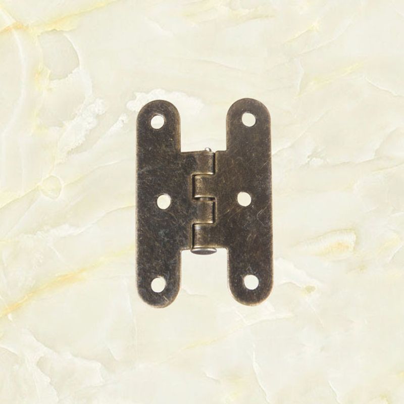 2Pcs/lot 55*35mm Antique Wooden Box Hinge Metal Furnitur H-type 6-hole Hinge Box Cabinet Jewelry Box Invisible Hinge Hardware