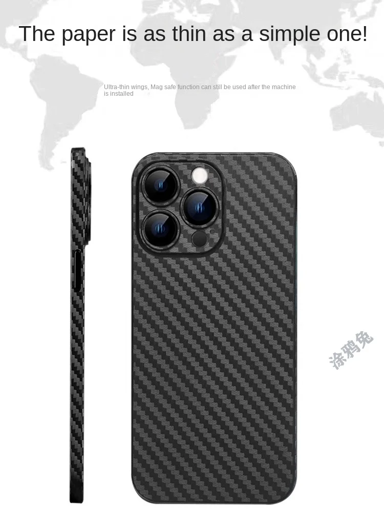 Coque de téléphone pp en fibre de carbone, étui de protection ultra pour iphone 16 15 14 13 12 11 max pro max plus: Pour l&#39;iPhone 12 mini