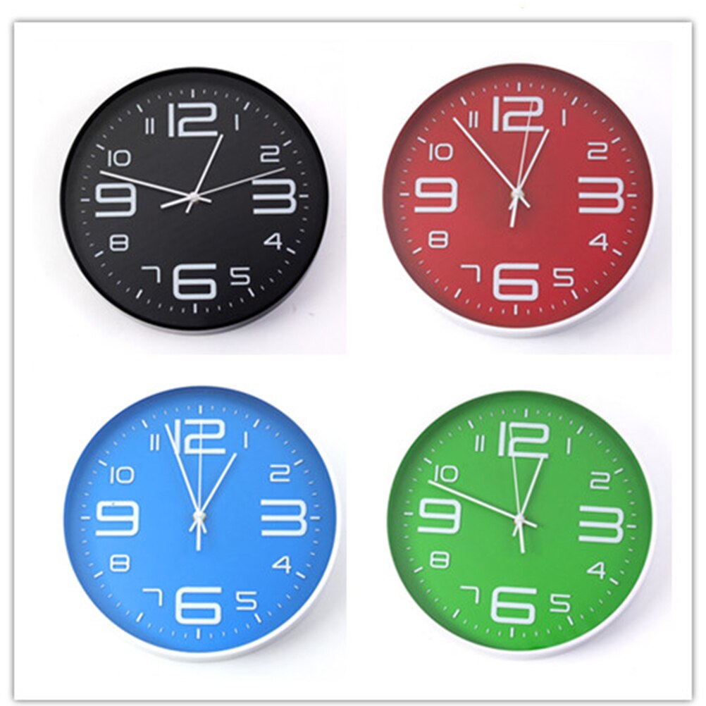 1Pc Wall Clock Modern DIY Wall Clock Digital Acrylic Hanging DIY Clock For Living Room Office Without Battery (Blue)