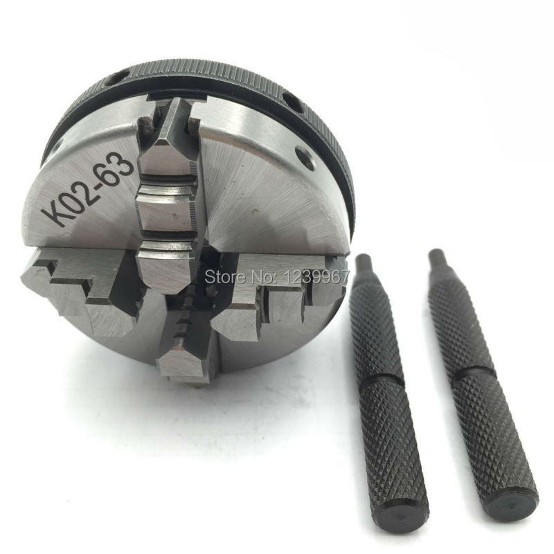 63mm 4Jaw Manual Lathe Chuck 2.5" Self-Centering Lathe Chuck M14 for CNC Buddha Beads Machine