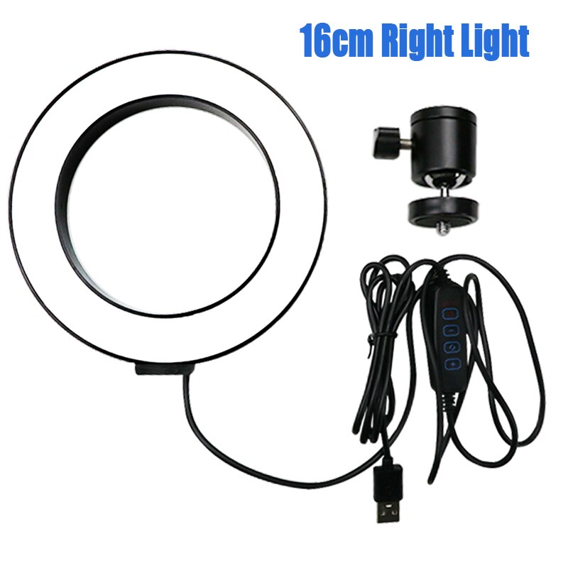 Led Selfie Ring Licht 26 Cm/16 Cm Camera Photo Studio Light Dimbare Fotografie Vulling Lamp Voor Live Video met Statief Telefoon Houder: Model 1