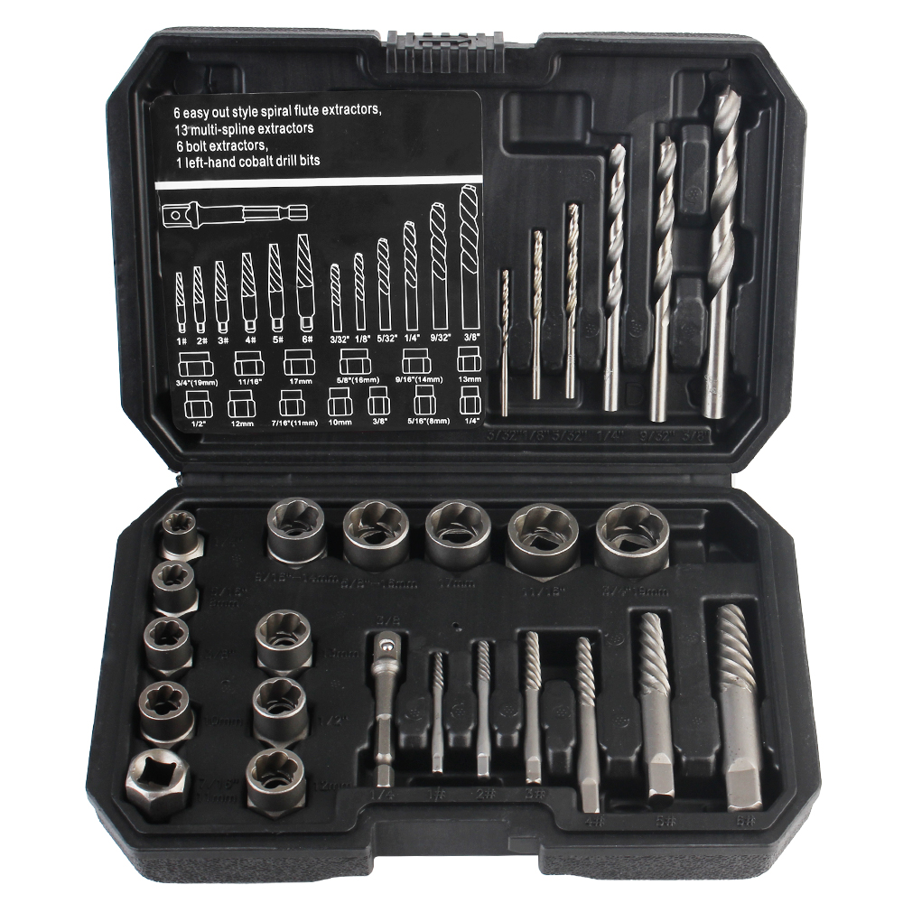 Accessoire Beschadigde Schroef Extractor Auto Reparatie Gereedschap Bout Moer Verwijderaar Moer Extractor Handgereedschap Kit Bout Moer Verwijdering Moer: RED