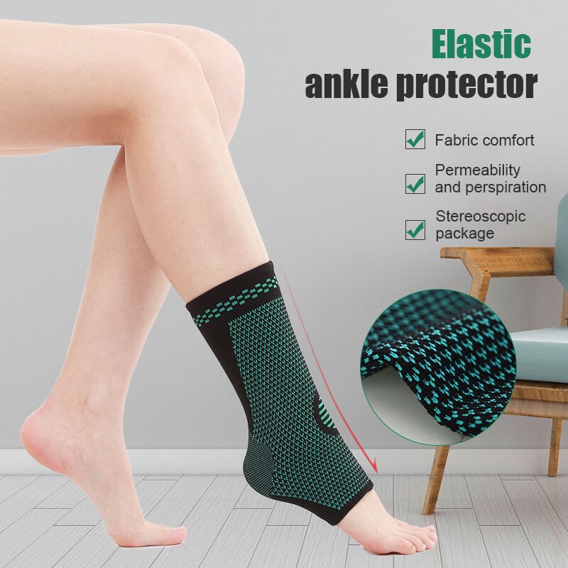 1 Paar Sport Enkel Beschermer Zachte Ademend Voet Warp Brace Ondersteuning Pad Voor Badminton Basketbal SAL99