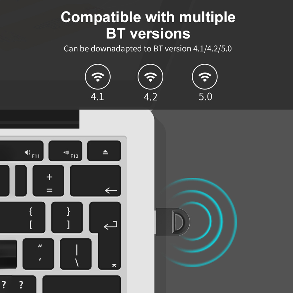 USB Bluetooth 5.1 5.0 Adapter Wireless Dongle Transmitter Receiver for PC Windows 11 10 8.1 7 Bluetooth Stereo Headset