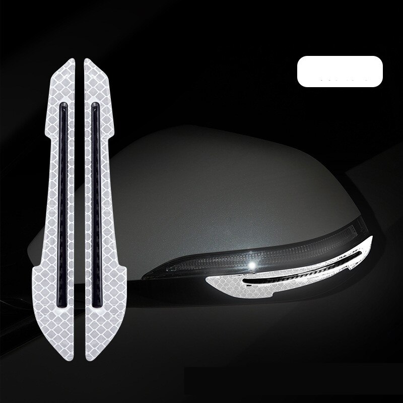 Car Rearview Mirror Reflective Stickers for Nissan 350Z Almera Altima Armada Cefiro Cube Juke Livina March Maxima: White