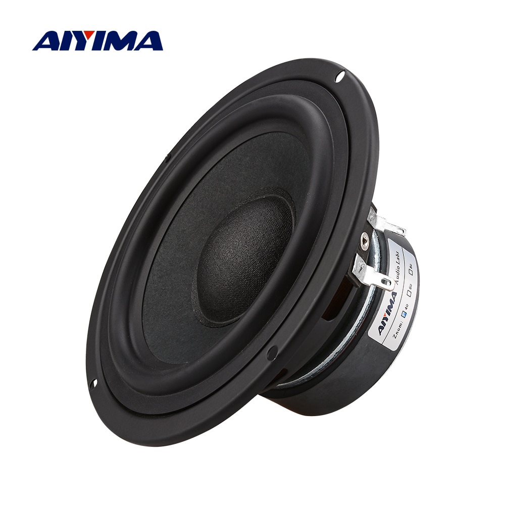 Aiyima 1Pc 5 Inch Woofer Koorts Sound Speaker Kolom 4 8 Ohm 50W Bass Luidspreker Diy Boekenplank Muziek luidsprekers Voor Home Theater