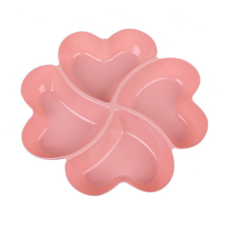 Hartvormige fruitschaal, serveerschaal, borden, opbergdoos, bakje voor snacks, noten, desserts, plastic kerstbord: Roze / S