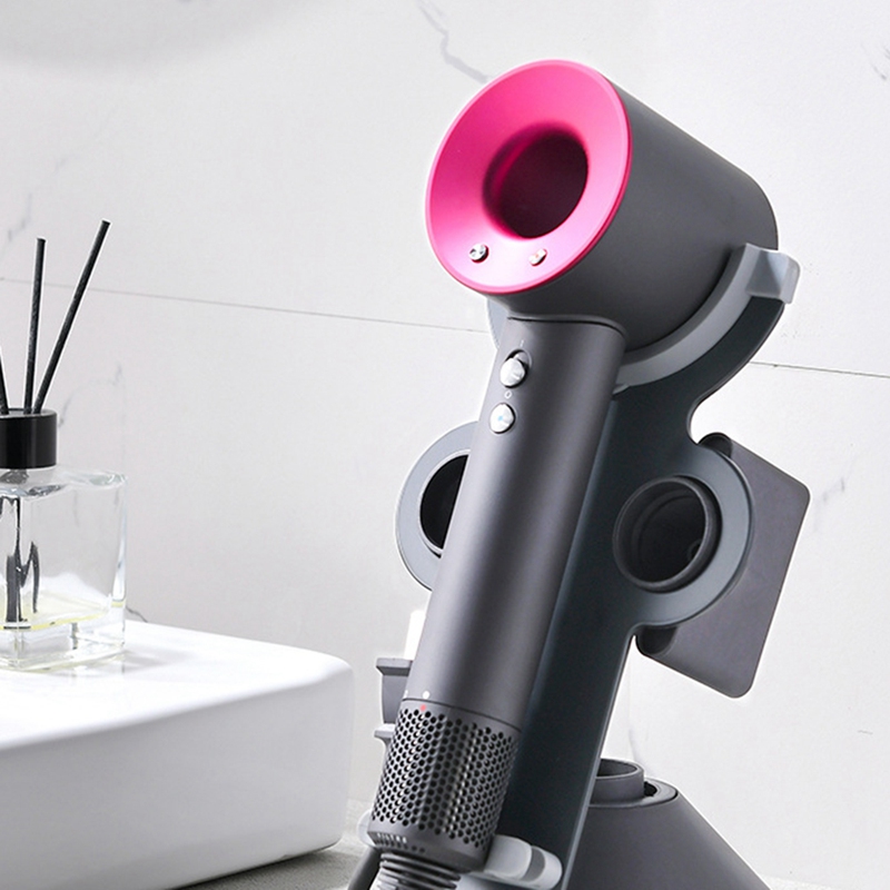 Practical Suitable for Dyson Hair Dryer Stand Vertical Punch-Free Barber Shop Dyson Hair Dryer Countertop Storage Rack