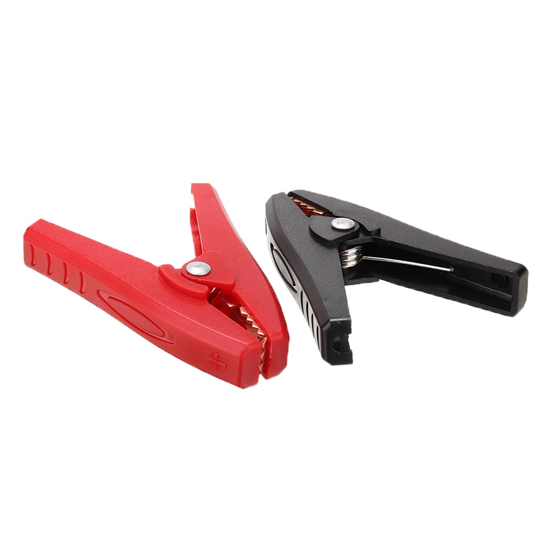 2 stk mayitr elektrisk 100a krokodille krokodilleklemmer bilbatteri isolert klips klemmekobling til batteriladere 9cm lengde