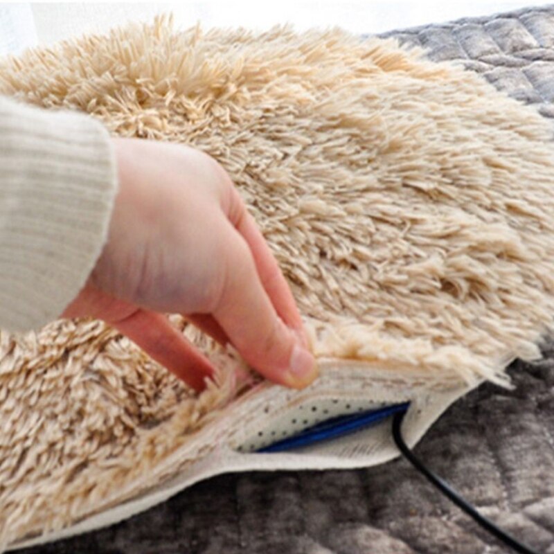 USB Pet Electric Blanket Plush Pad Blanket Anti-scratch Cat Electric Heated Pad Dog Heating Mat Sleeping Bed For Small Dog Cat