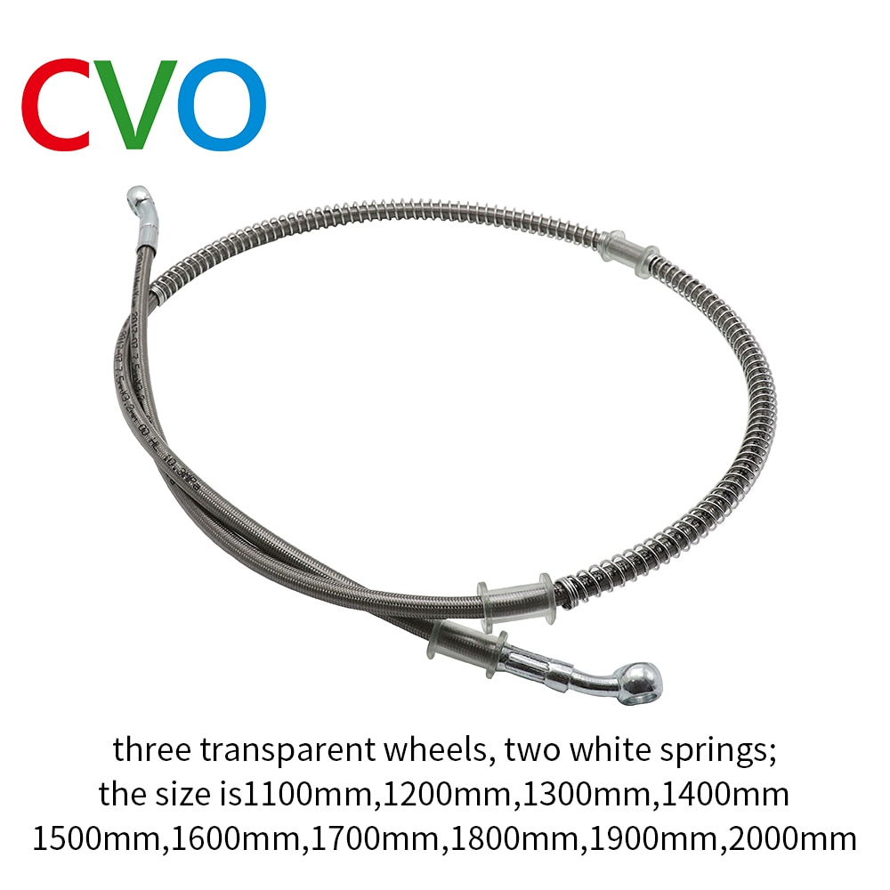 CVO Motorcycle Hydraulic Brake Oil Hose Brake Line General Motorcycle Stainless Steel Braided Pipe 39cm-200cm