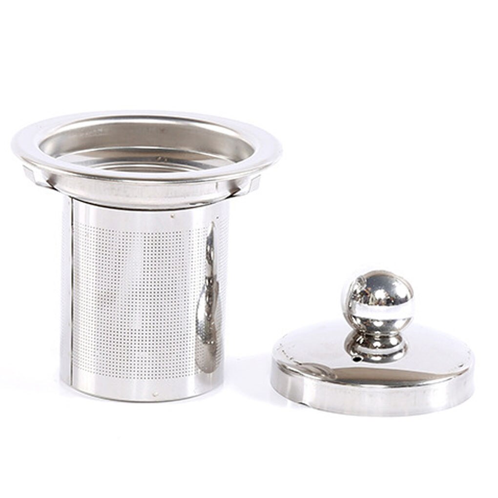Infusor de té, tetera, filtro de té, tetera, colador de té de hojas sueltas, filtro de malla fina, filtro de té con tapa de acero inoxidable