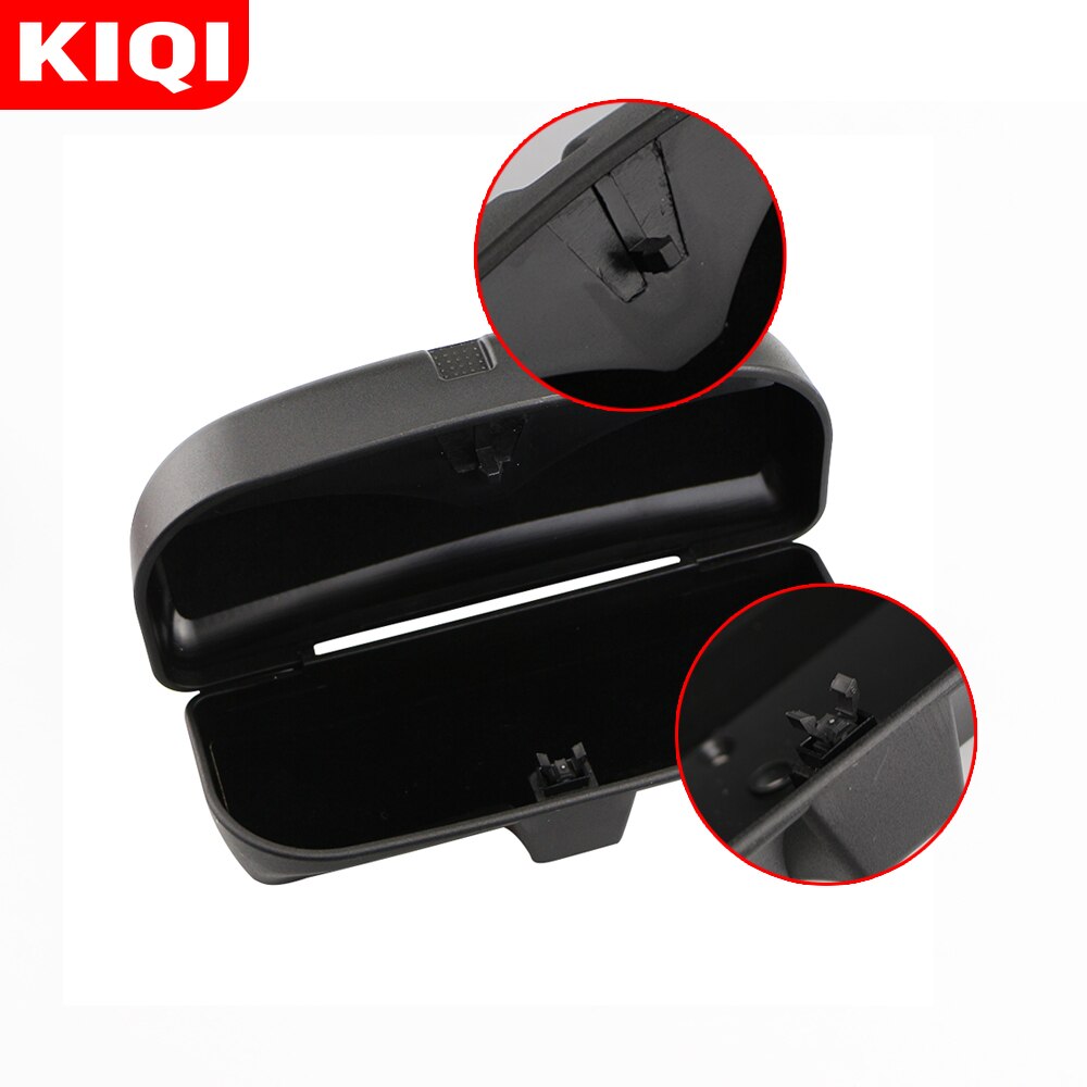 KIQI Car Sunglasses Case Eyeglasses Glasses Holder Box for Cadillac CTS XTS SRX ATS CT6 ESCALADE XT4 XT5 XT6 Escala Elmiraj ELR