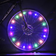 20LED/86.6 Inch 7 Kleur Fiets Spoke Wheel Light Waterdichte Racefiets Wiel Licht Mtb Fiets Rijden Motorfiets Knipperende licht