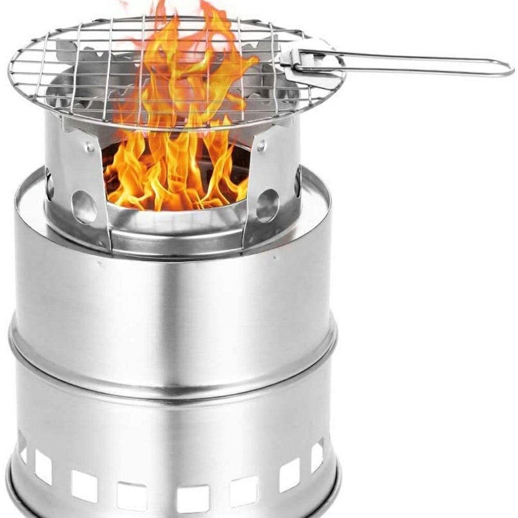 Folding wood stove stainless steel windproof outdoor stove Split Efficient burning Ordinary outdoor environment