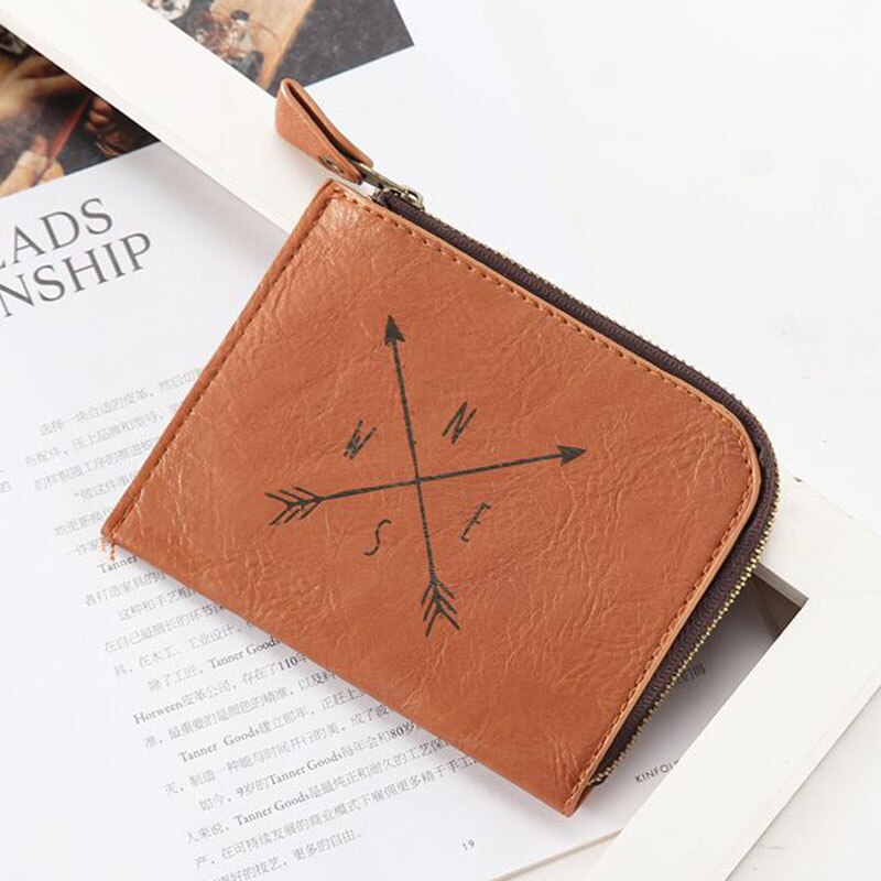 4 Kleuren Hoge Quanlity Eenvoudige Pu Leer Toevallige Portemonnee Jongens Pu Rits Portemonnee Mannen Mini Portemonnee key Card Bag: 3