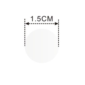 1600 round frosted translucent labels PET scrapbook label sealing sticker DIY self-adhesive sticker diameter 1cm/1.5cm/2.5c: 1.5CM  1600PCS
