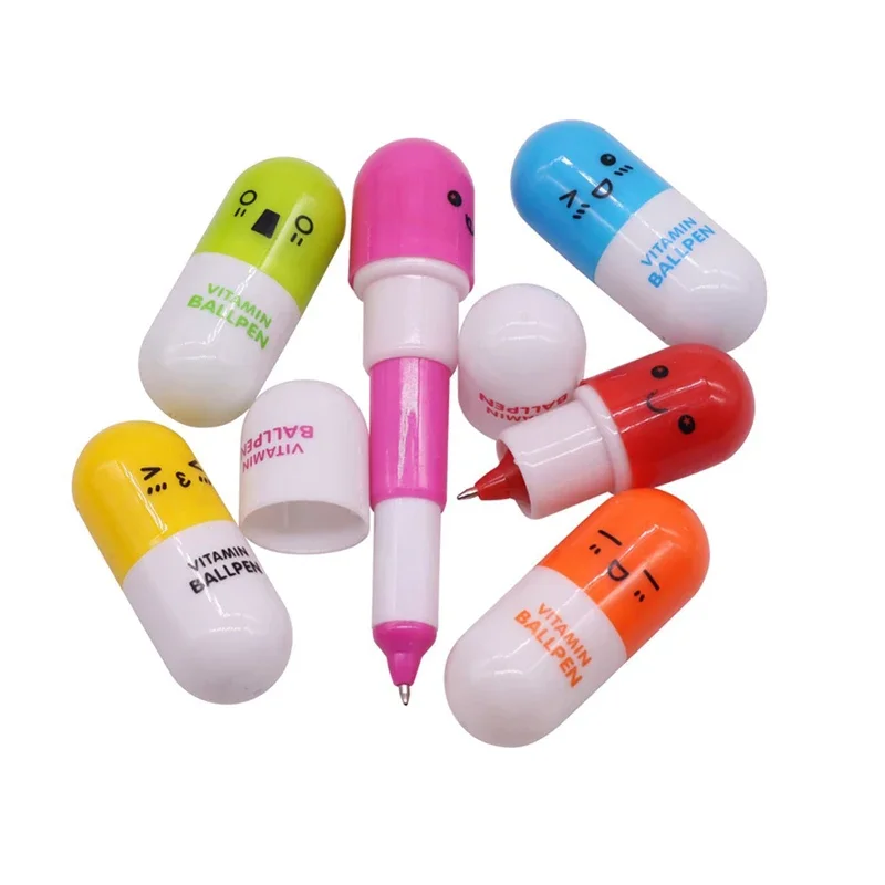 Bolígrafo colorido de dibujos animados para niños y niñas, , material escolar, cápsula, punta de 0,7 MM