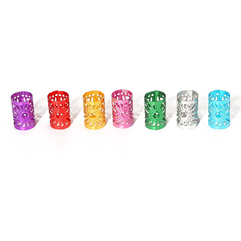 50/100 Pcs Verschillende Vorm Kralen Verstelbare Haar Vlechten Dreadlock Kralen Braid Ringen Manchet Clips Buizen Sieraden Bevindingen: 50pcs / 08