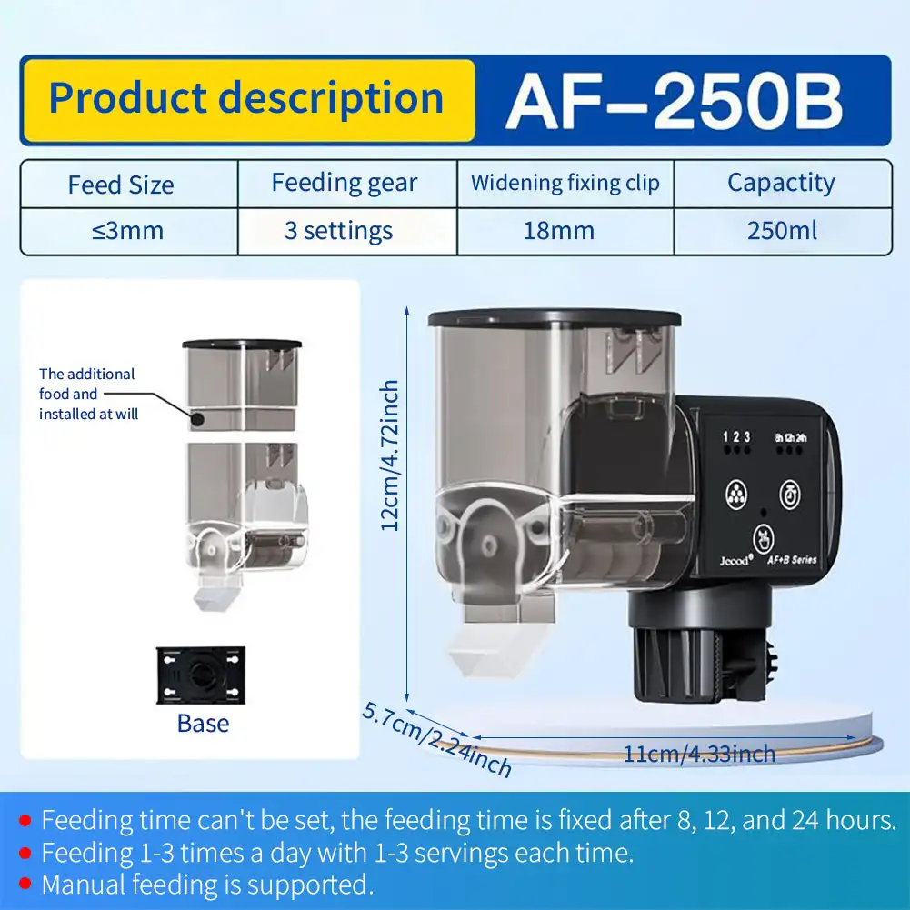 Jebao jecod neues Aquarium Aquarium Feeder intelligente automatische Feeder digitale Timing WiFi drahtlose Fernbedienung Fisch fütterung: WHITE