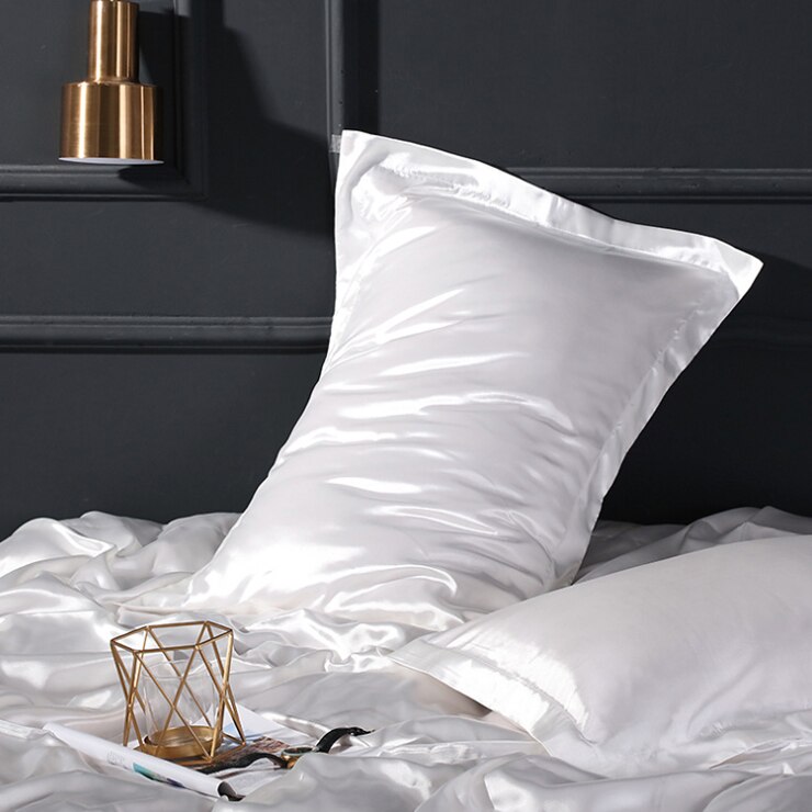 Zijde Kussensloop Queen King Size Voor Hotel Thuis Zachte Gezonde Kussen Kussensloop Zijden Kussensloop Zijden Kussensloop: White / 48x74mm 1pcs