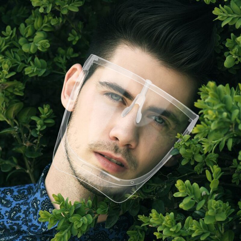 Unisex Eye Shield Visor Wrap Shield Large Mirror Sun Glasses Half Face Shield Guard Protector Face Mask Goggles