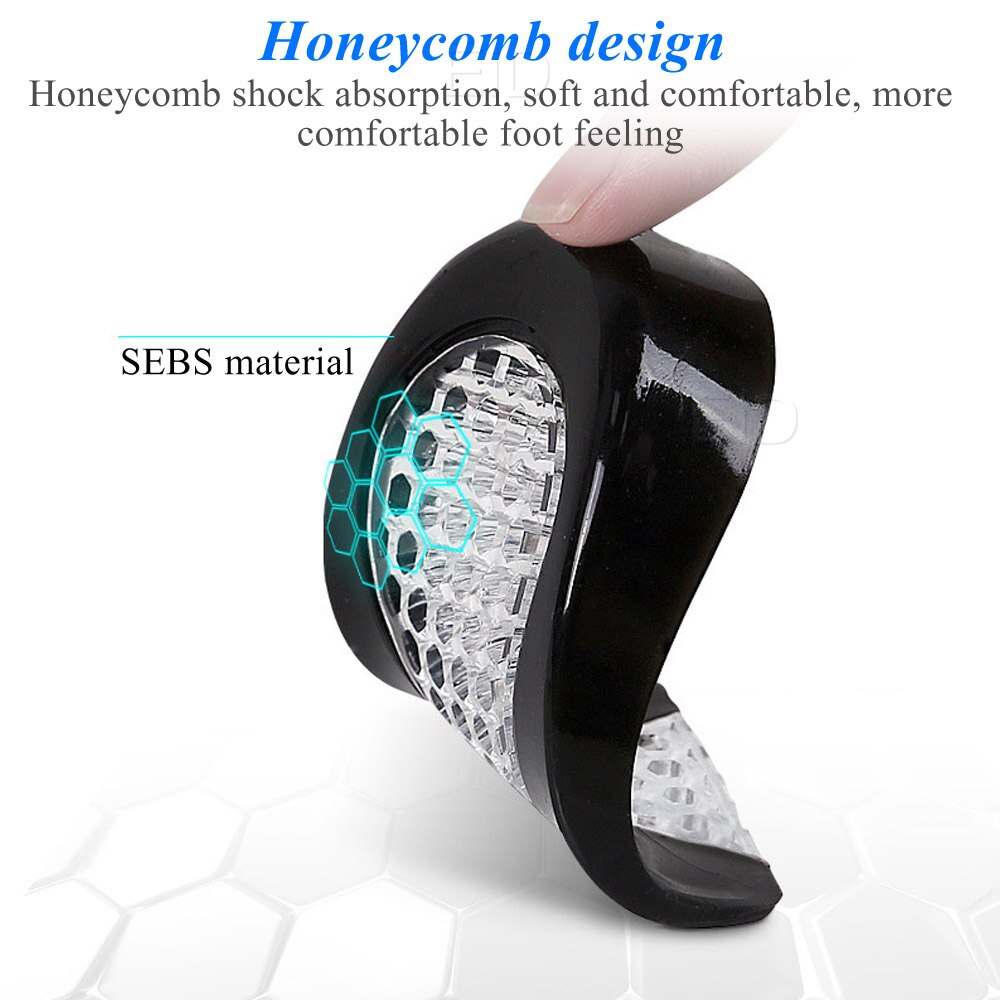 Silicone Gel Heel Protector Honeycomb Protective Sleeve Heel Pads for Relief Plantar Fasciitis Heel Pain Reduce Pressure on Heel