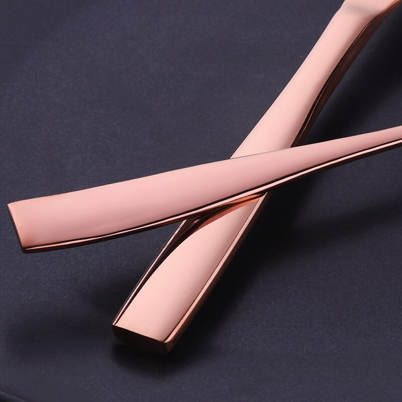 4PCS Western Rose Gold Tableware Set Stainless Steel Dinnerware Set Restaurant Tableware Dinner Knife fork Set