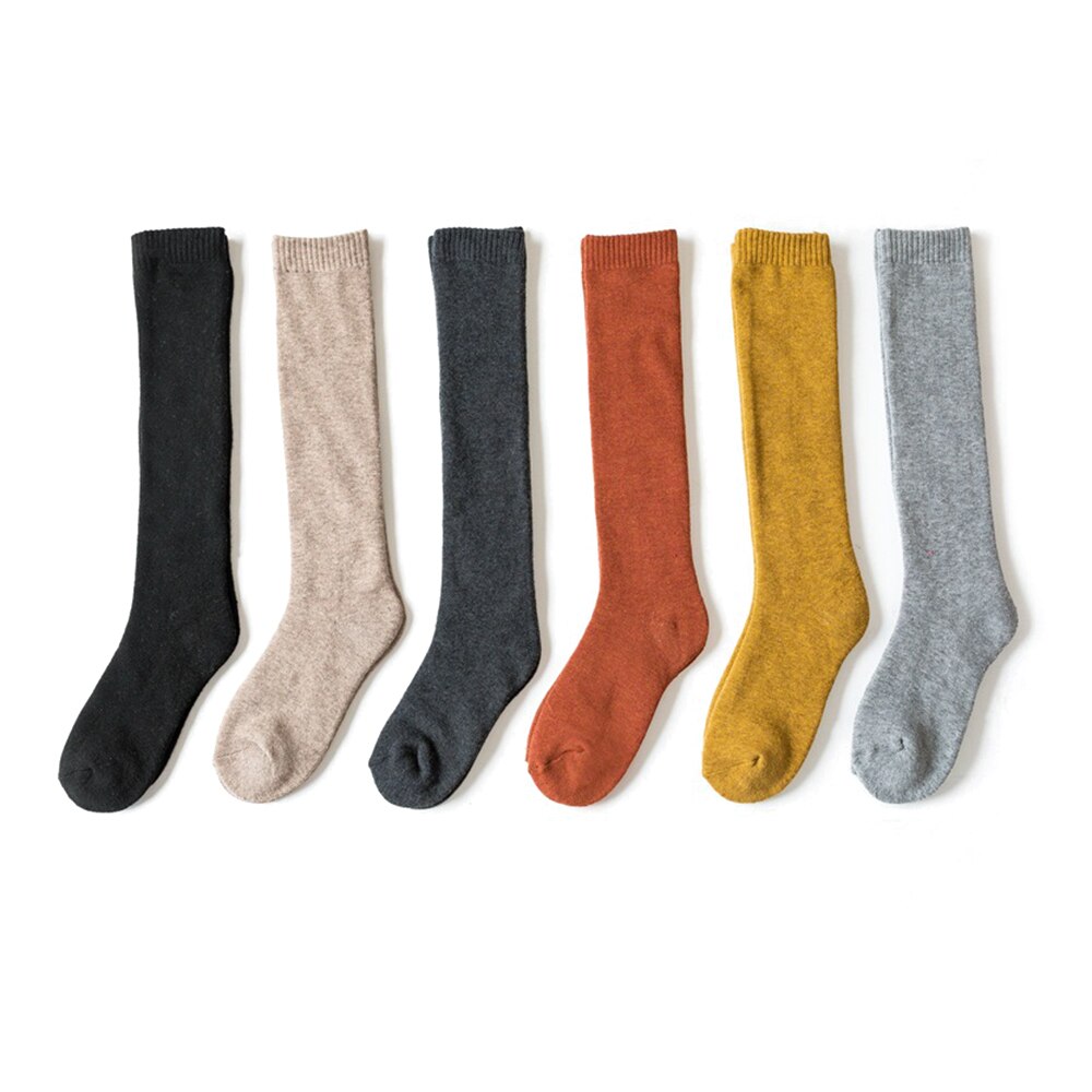 Japonia styl grube skarpety damskie ciepłe zakolanówki zimowe Terruy długie skarpetki Femme noga buty Calcetines Christmas