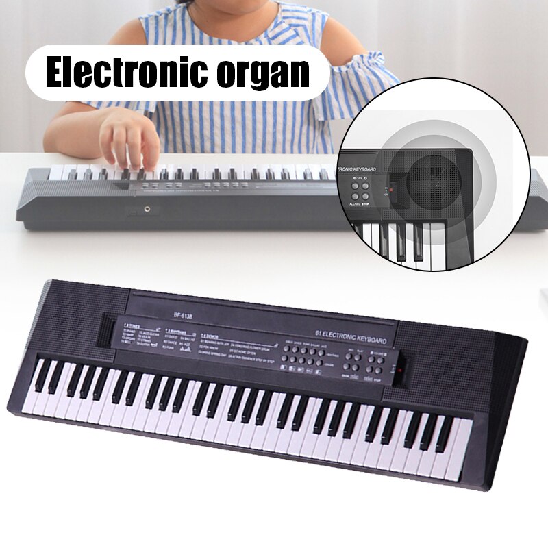 54 Key Piano Keyboard Portable Mini Kids Electric Music Keyboard with Dual Power Supply and Mini Microphone for Beginner CNT