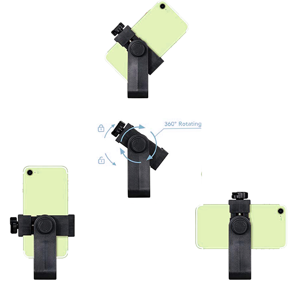Universal stativ adapter universal mobiltelefon klipper holder lodret 360 graders stativ stativ til smartphone til kamera