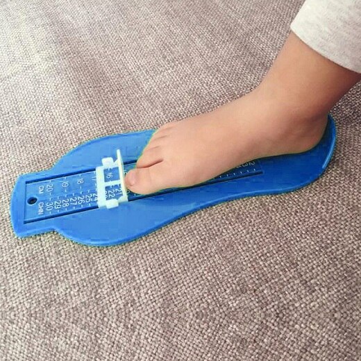 6 Colors Kid Infant Foot Measure Gauge Shoes Size Measuring Ruler Tool Available Baby Car Adjustable Range 0-20cm size: Blue