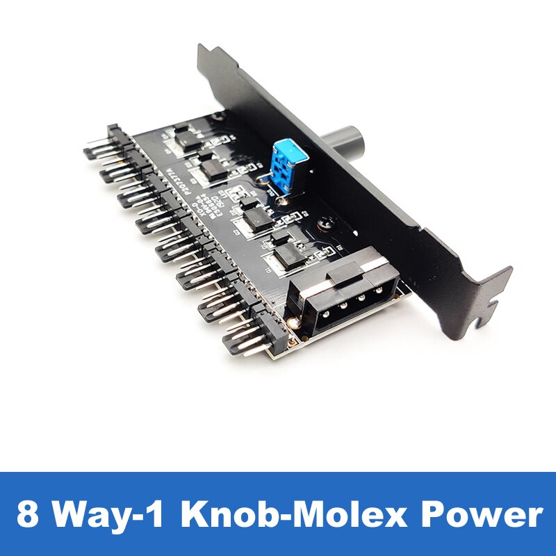 Computer PC 6 Kanal 8 Weg 4 Stift PWM 3 Stift Fan Geschwindigkeit Regler PCI Abdeckung, 12V Temperatur Kontrolle für CPU fallen Lüfter Kühler: 8 Kanal-Molex