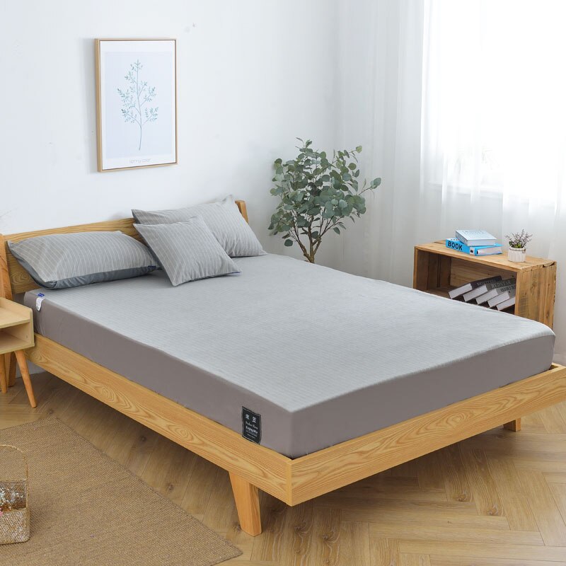 Terry Waterdichte Matrasbeschermer Bed Protector Katoen Matras Topper Hoeslaken Voor Volwassen Bed Bug Multi Kleur 180X200: Dark Gray / 180x200X30CM
