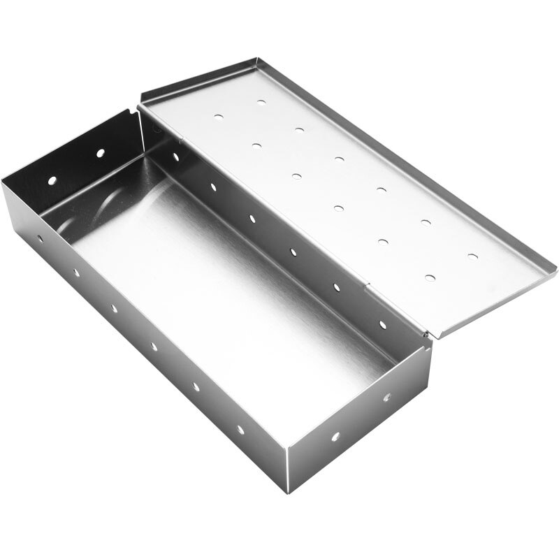 1Pc Wood Chip Smoker Box For Barbecue Grill Stainless Steel Hole Cold Smoke Generator Custom Box BBQ Grill Accessories