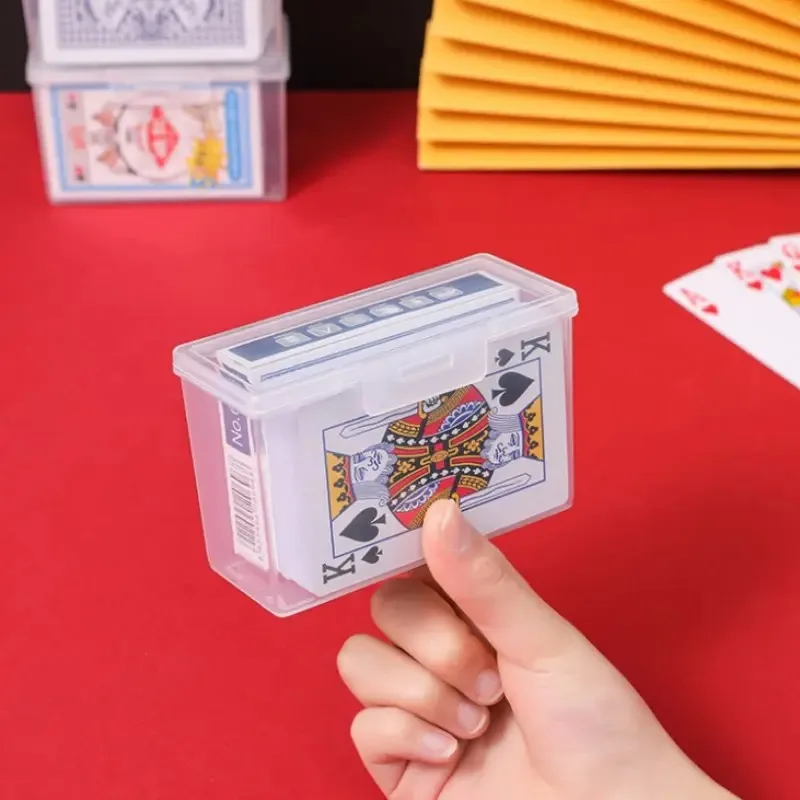 Caja de naipes de 3 piezas, estuche de baraja transparente, se pueden colocar dos imágenes de póquer (SIN cartas) Navidad, Halloween, pieza de de Acción de Gracias